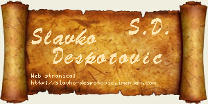 Slavko Despotović vizit kartica